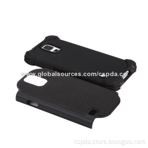 3-in-1 Silicone with PC Cases for Samsung S5, Different Colors Available